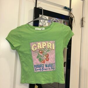 Brandy Melville Green Capri Tee